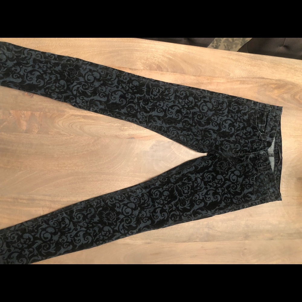 J Brand denim with flocked pattern